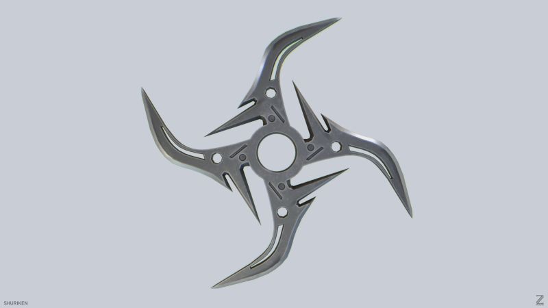 Shuriken Model 3D .c4d .max .obj .3ds .fbx .stl .blend 
