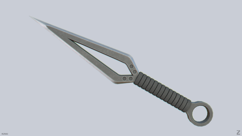 Kunai 3D Model .c4d .max .obj .3ds .fbx .stl .blend 