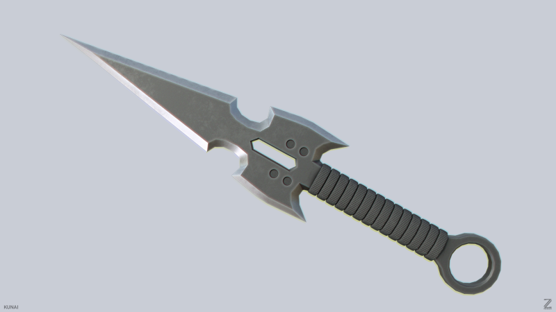 Kunai 3D Model .c4d .max .obj .3ds .fbx .stl .blend 