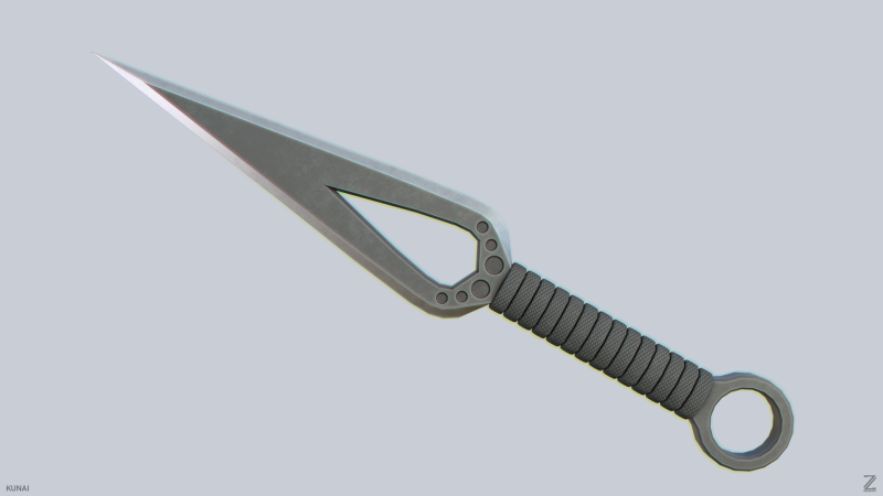 Kunai 3D Модель .c4d .max .obj .3ds .fbx .stl .blend 