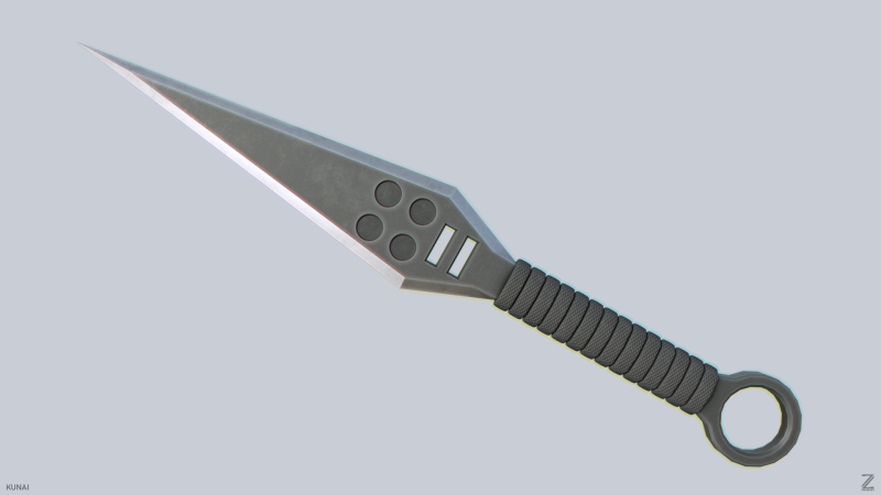 Kunai 3D Модель .c4d .max .obj .3ds .fbx .stl .blend 