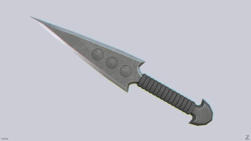 Kunai 3D Model .c4d .max .obj .3ds .fbx .stl .blend 