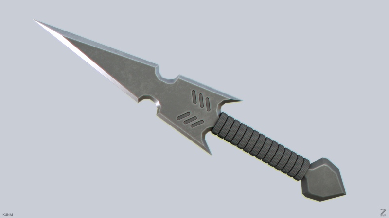 Kunai 3D Model .c4d .max .obj .3ds .fbx .stl .blend 