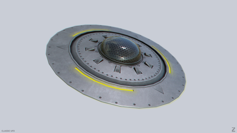 Classic UFO Modelo 3D .c4d .max .obj .3ds .fbx .stl .blend 
