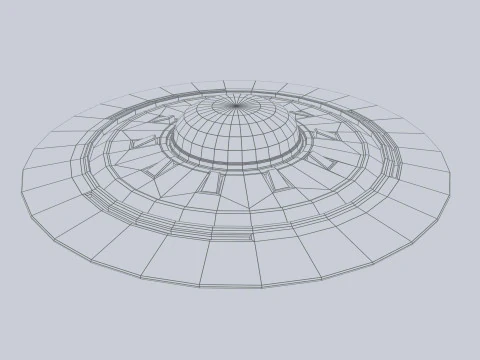 Classic UFO 3D Model