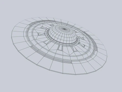 Classic UFO 3D Model