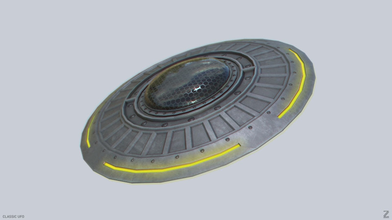 Classic UFO Modelo 3D .c4d .max .obj .3ds .fbx .stl .blend 