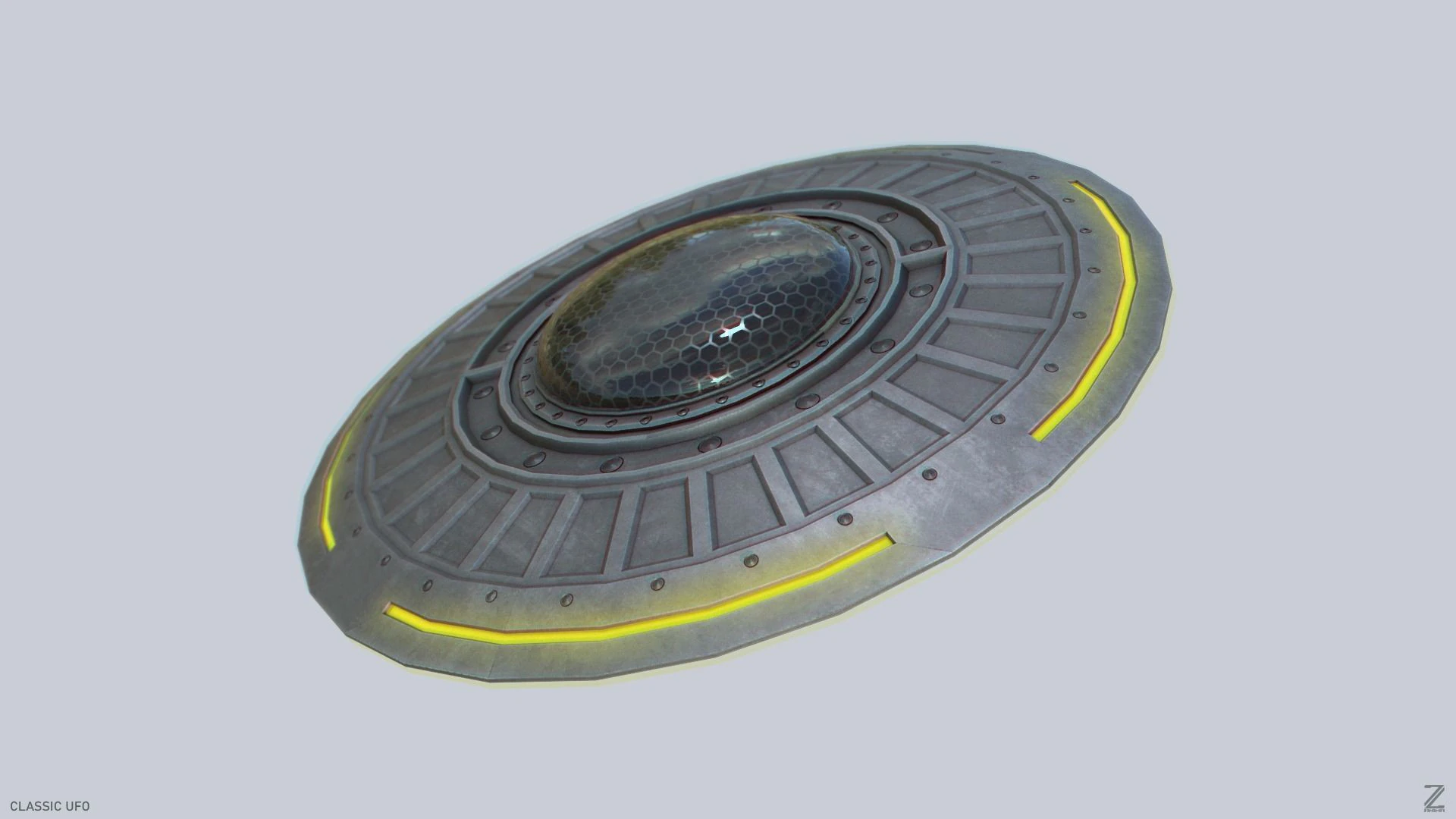 UFO classico Modello 3D .c4d .max .obj .3ds .fbx .stl .blend