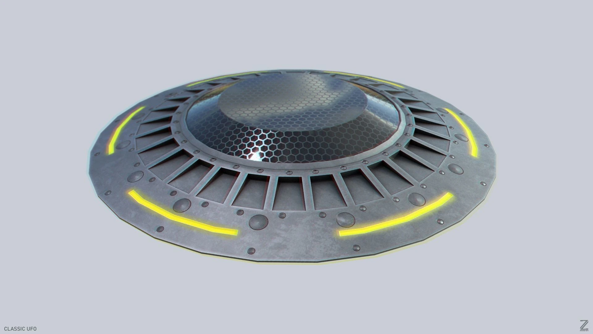 UFO classico Modello 3D .c4d .max .obj .3ds .fbx .stl .blend