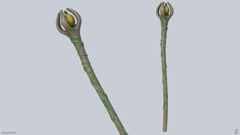 Nature staff 3D Model .c4d .max .obj .3ds .fbx .stl .blend 