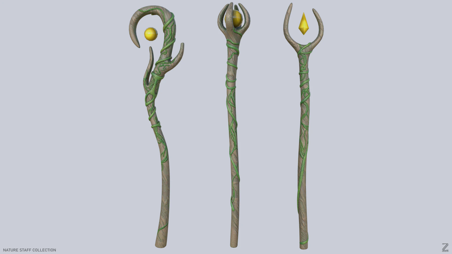 Nature staff collection 3D Model .c4d .max .obj .3ds .fbx .stl .blend 