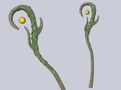 Nature staff collection 3D Model