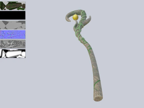 Nature staff collection 3D Model