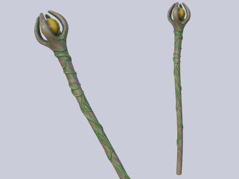 Nature staff collection 3D Model