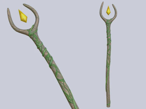 Nature staff collection 3D Model