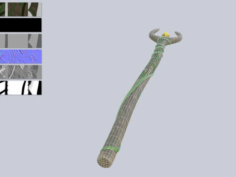 Nature staff collection 3D Model