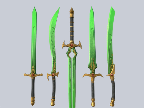 Nature blade collection 3D Model