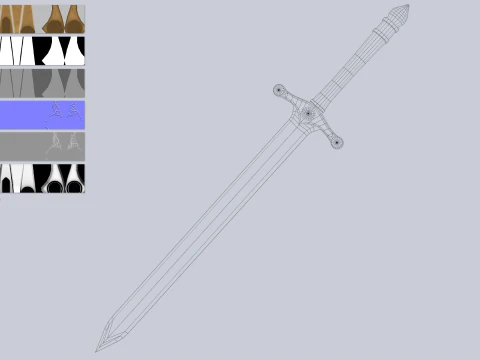 Nature blade collection 3D Model