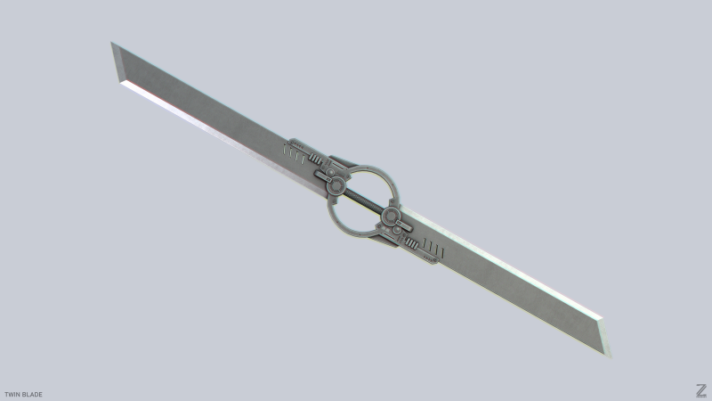 Twinblade 3D Модель .c4d .max .obj .3ds .fbx .stl .blend