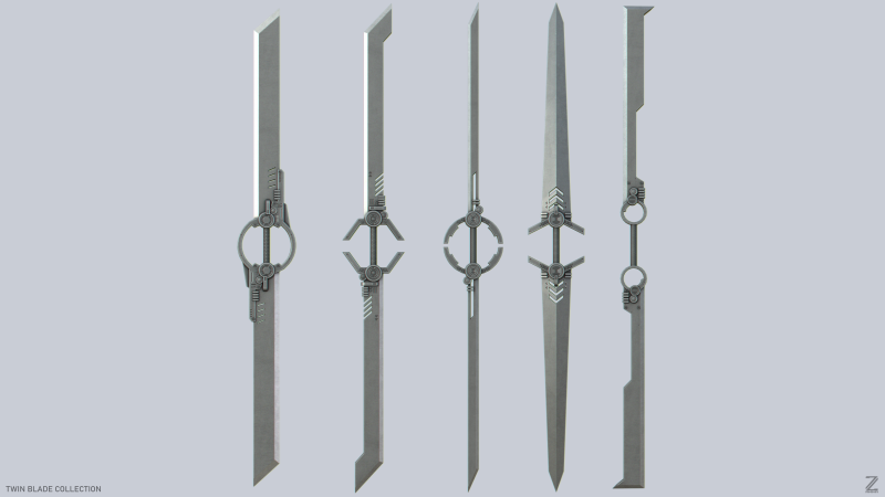 Twinblade collection 3D 模型 .c4d .max .obj .3ds .fbx .stl .blend 