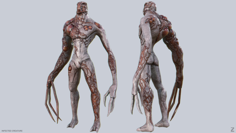 Infected creature 3D 모델 .c4d .max .obj .3ds .fbx .stl .blend 