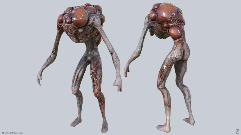 Infected creature Model 3D .c4d .max .obj .3ds .fbx .stl .blend 
