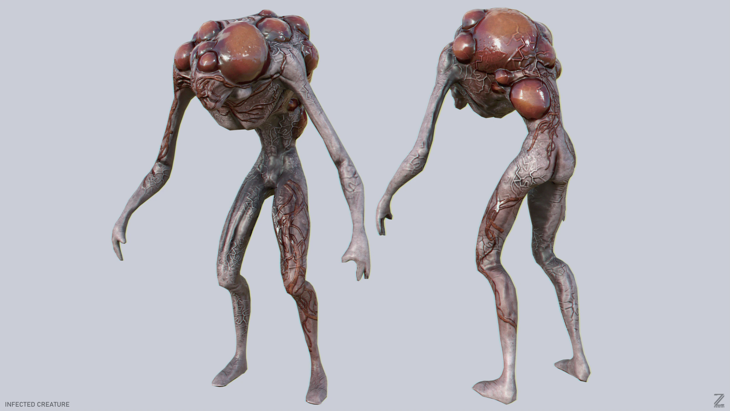Infected creature 3D Model .c4d .max .obj .3ds .fbx .stl .blend 