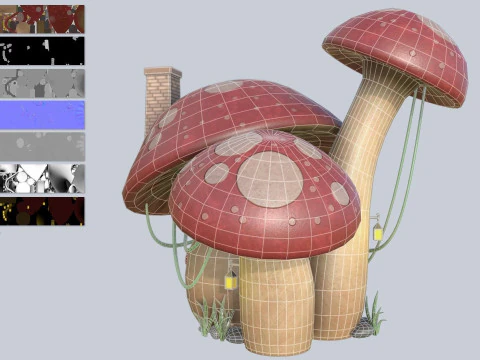 Mushroom house 3D Model