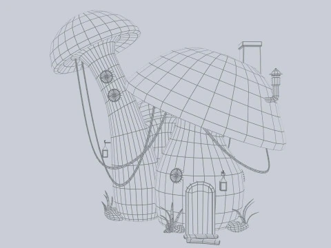 Mushroom house 3D Model