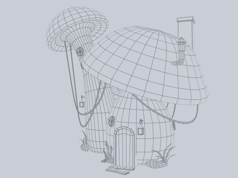 Mushroom house 3D Model