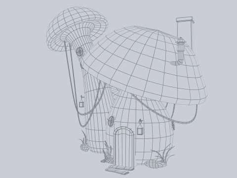 Mushroom house 3D Model