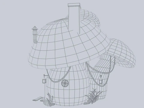 Mushroom house 3D Model