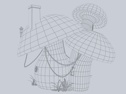 Mushroom house 3D Model