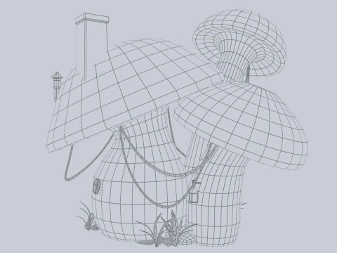 Mushroom house 3D Model