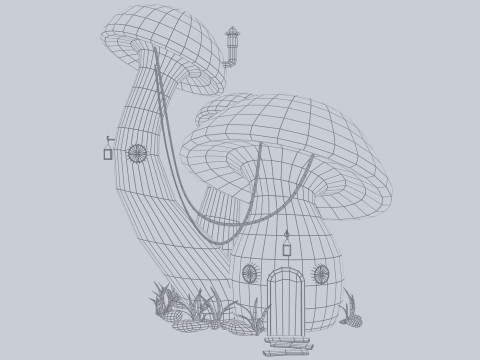 Mushroom house 3D Модель