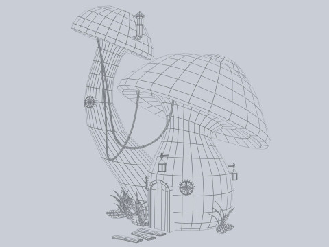 Mushroom house 3D Модель