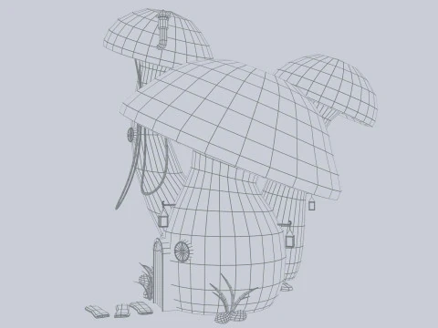 Casa dei funghi Modello 3D