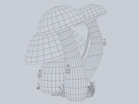 Mushroom house 3D Модель