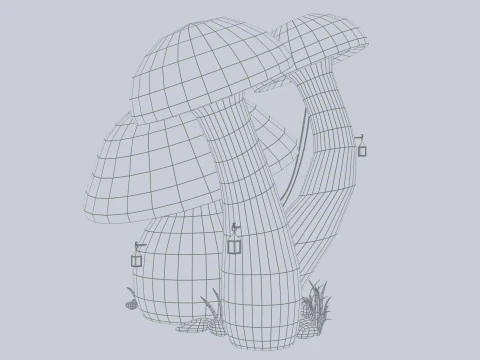 Casa dei funghi Modello 3D