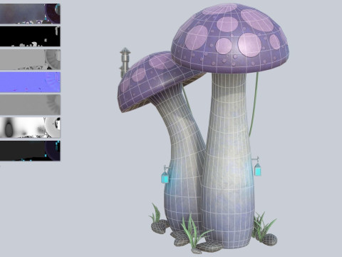 Mushroom house 3D Model