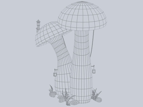 Mushroom house 3D Model