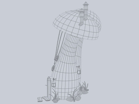 Mushroom house 3D Model