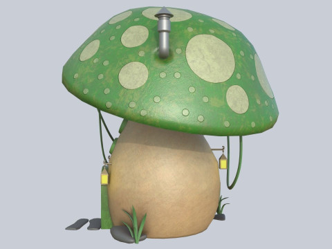 Mushroom house Modelo 3D
