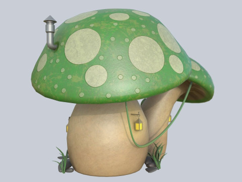 Mushroom house Modelo 3D