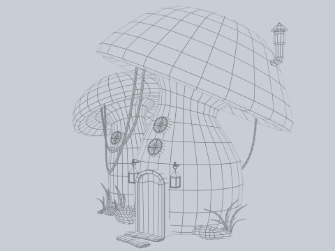 Mushroom house Modelo 3D