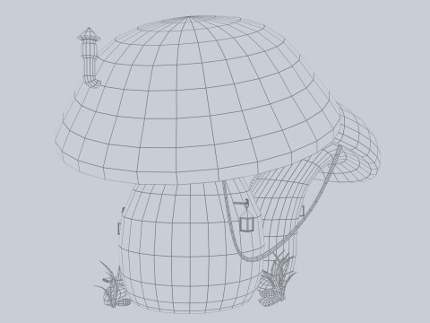 Mushroom house Modelo 3D