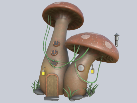 Mushroom house 3D Модель