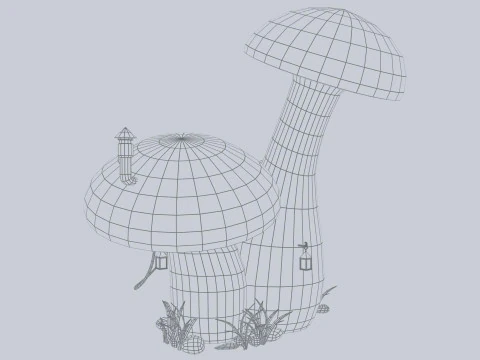 Mushroom house 3D Model