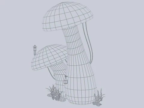 Mushroom house 3D Model