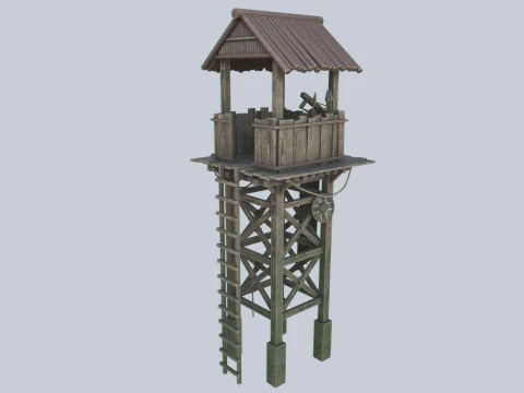 पहरे की मिनार 3D मॉडल